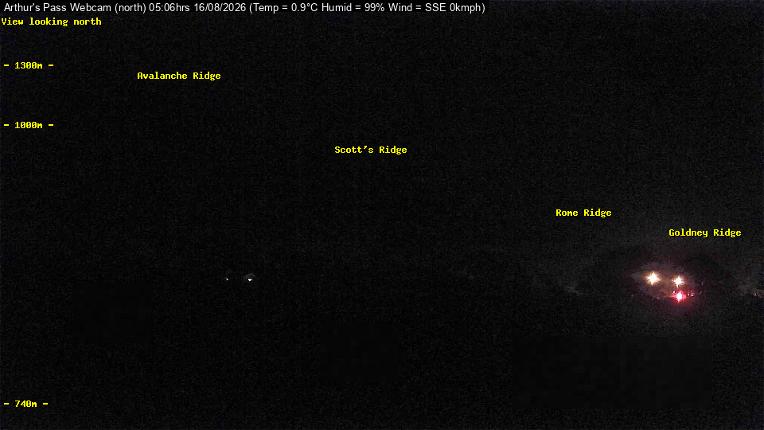 Webcam Temple Basin: Arthur Pass North