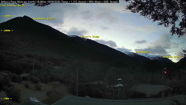 Webcam Temple Basin: Arthur Pass North