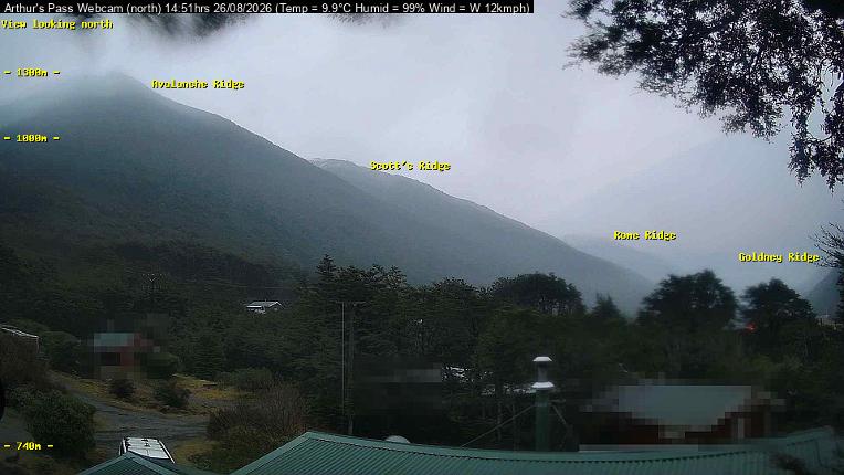 Webcam Temple Basin: Arthur Pass North