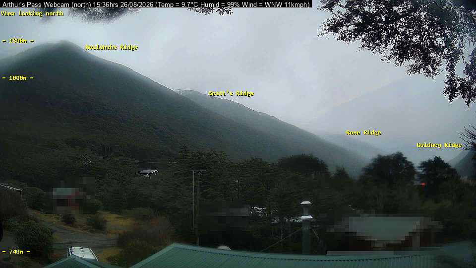 Webcam Temple Basin: Arthur Pass North