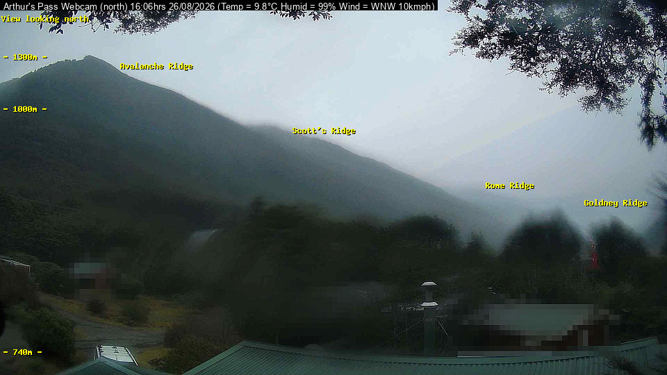 Webcam Temple Basin: Arthur Pass North