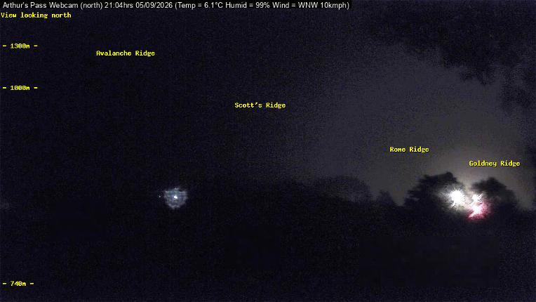 Webcam Temple Basin: Arthur Pass North