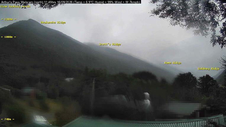 Webcam Temple Basin: Arthur Pass North
