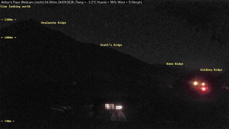 Webcam Temple Basin: Arthur Pass North