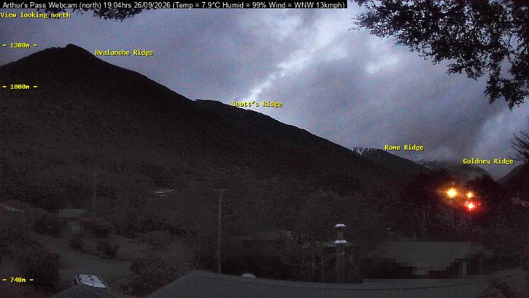 Webcam Temple Basin: Arthur Pass North