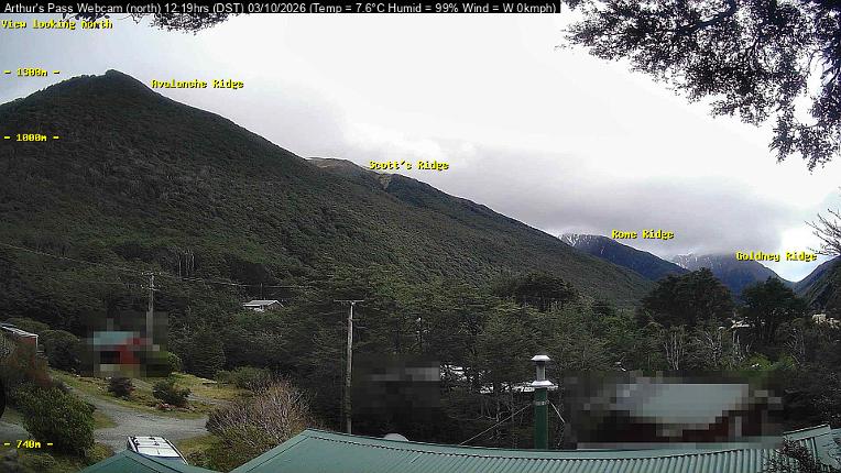 Webcam Temple Basin: Arthur Pass North