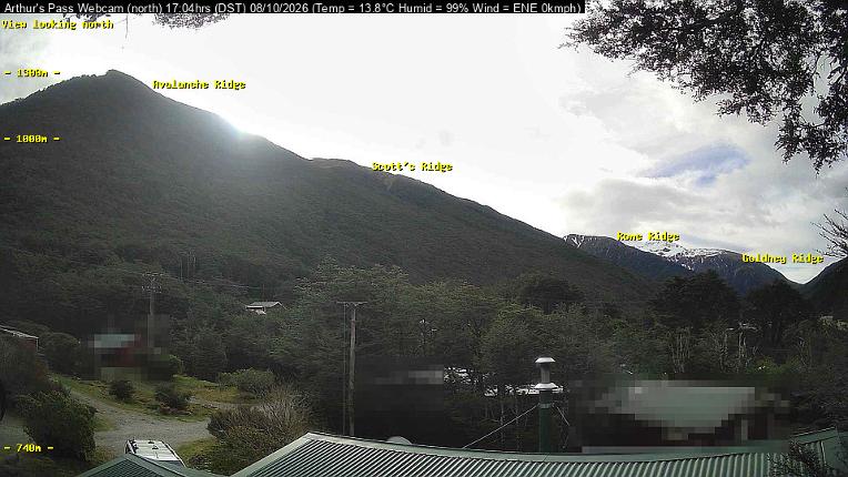 Webcam Temple Basin: Arthur Pass North