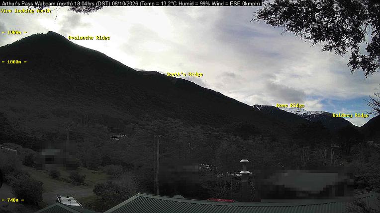 Webcam Temple Basin: Arthur Pass North