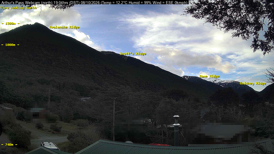 Webcam Temple Basin: Arthur Pass North