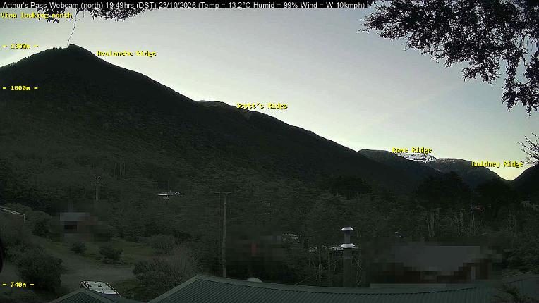 Webcam Temple Basin: Arthur Pass North
