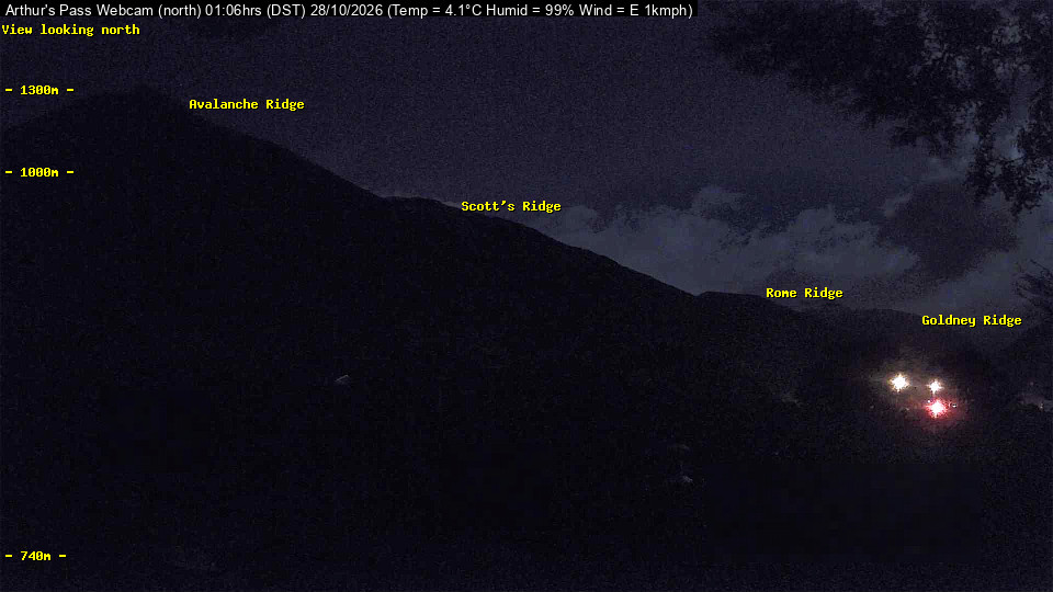 Webcam Temple Basin: Arthur Pass North