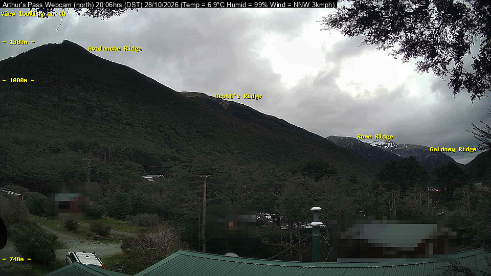 Webcam Temple Basin: Arthur Pass North