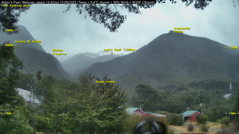 Webcam Temple Basin: Arthur Pass West