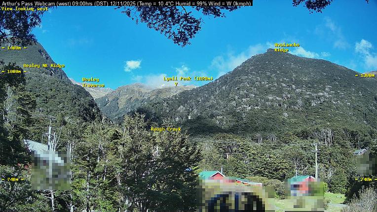 Webcam Temple Basin: Arthur Pass West