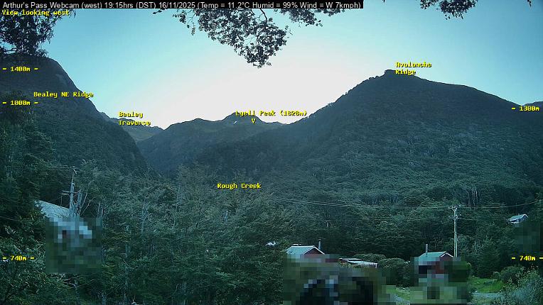 Webcam Temple Basin: Arthur Pass West