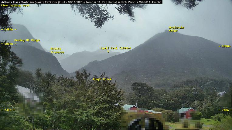 Webcam Temple Basin: Arthur Pass West