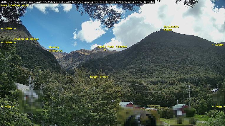 Webcam Temple Basin: Arthur Pass West