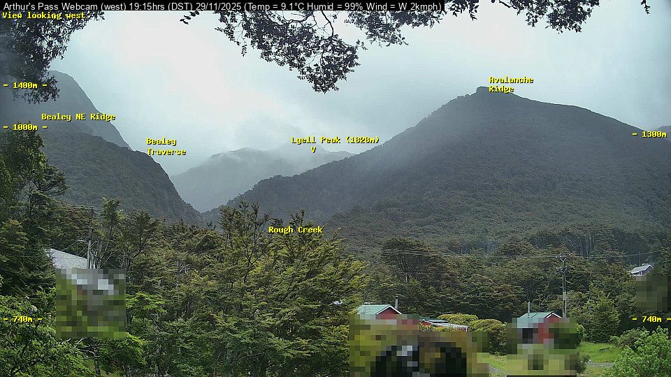 Webcam Temple Basin: Arthur Pass West