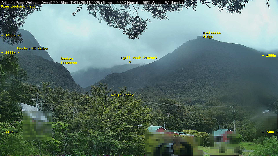 Webcam Temple Basin: Arthur Pass West