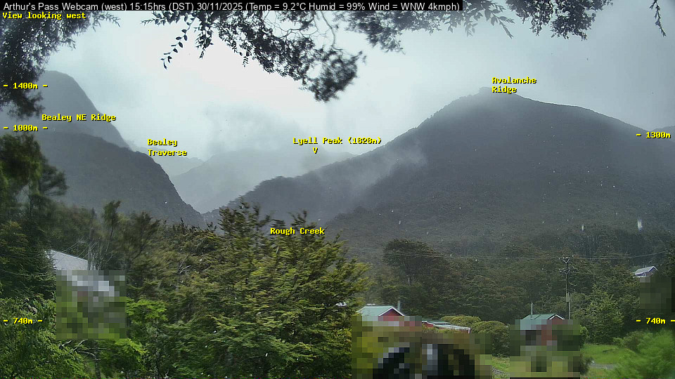 Webcam Temple Basin: Arthur Pass West