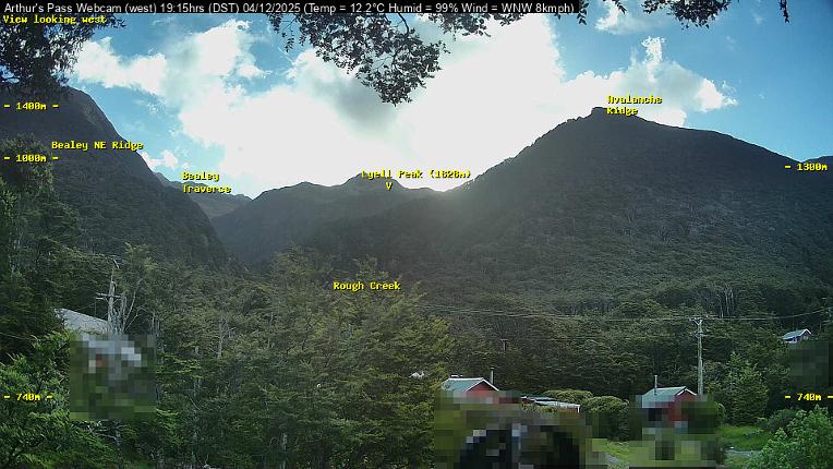 Webcam Temple Basin: Arthur Pass West