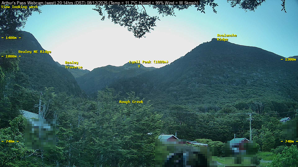 Webcam Temple Basin: Arthur Pass West