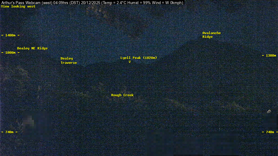 Webcam Temple Basin: Arthur Pass West