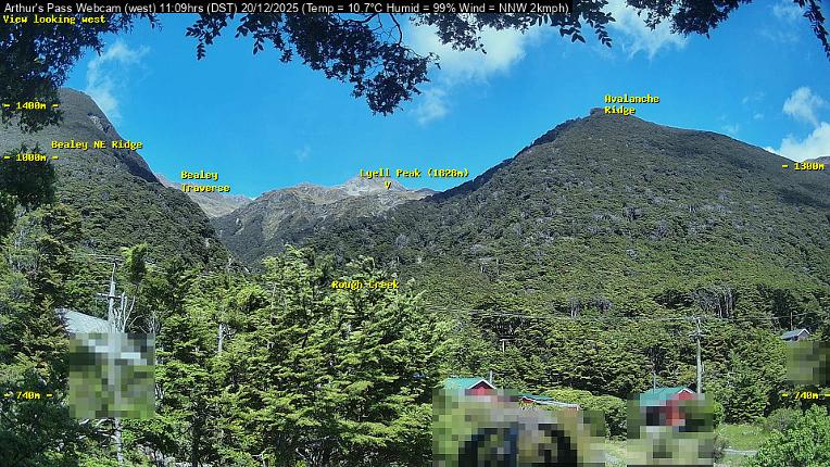 Webcam Temple Basin: Arthur Pass West