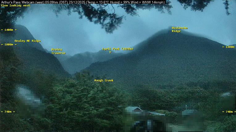 Webcam Temple Basin: Arthur Pass West