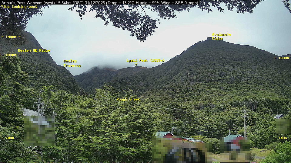 Webcam Temple Basin: Arthur Pass West