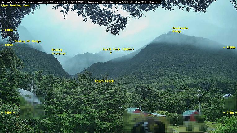 Webcam Temple Basin: Arthur Pass West