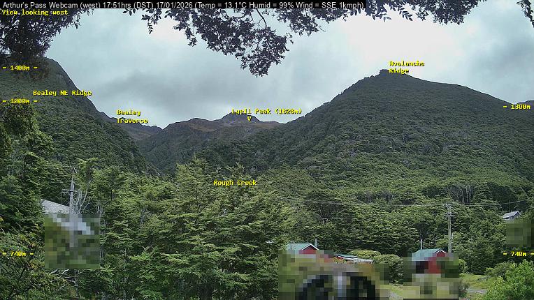 Webcam Temple Basin: Arthur Pass West