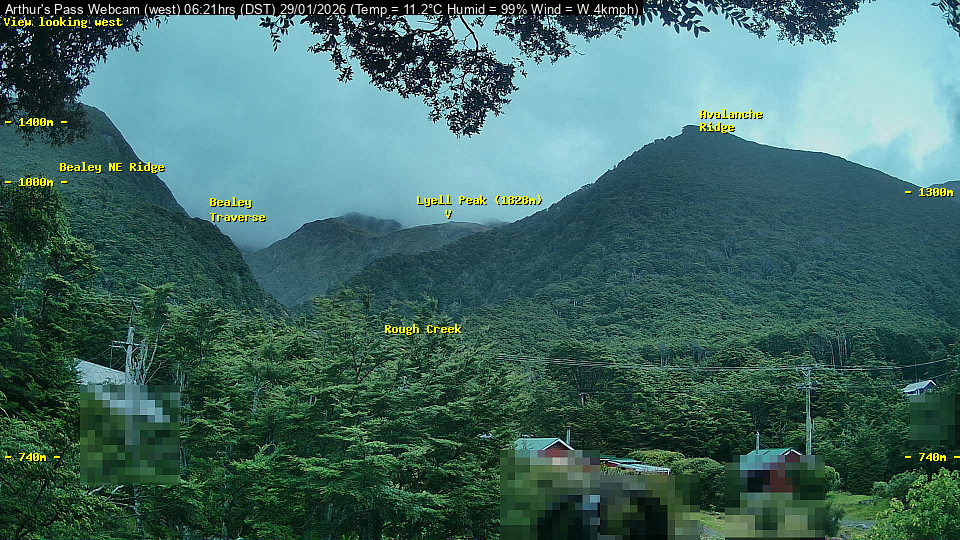 Webcam Temple Basin: Arthur Pass West
