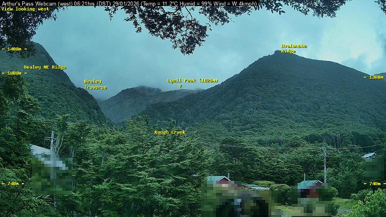 Webcam Temple Basin: Arthur Pass West