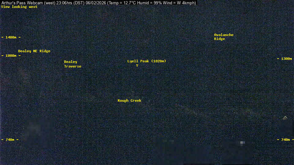 Webcam Temple Basin: Arthur Pass West