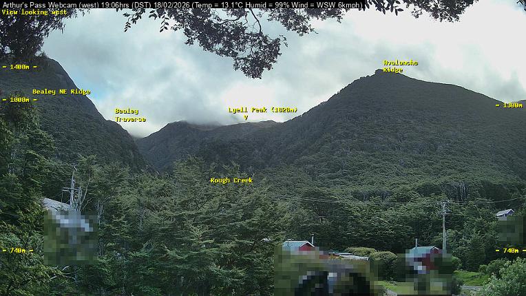 Webcam Temple Basin: Arthur Pass West