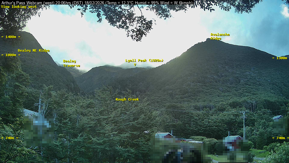 Webcam Temple Basin: Arthur Pass West