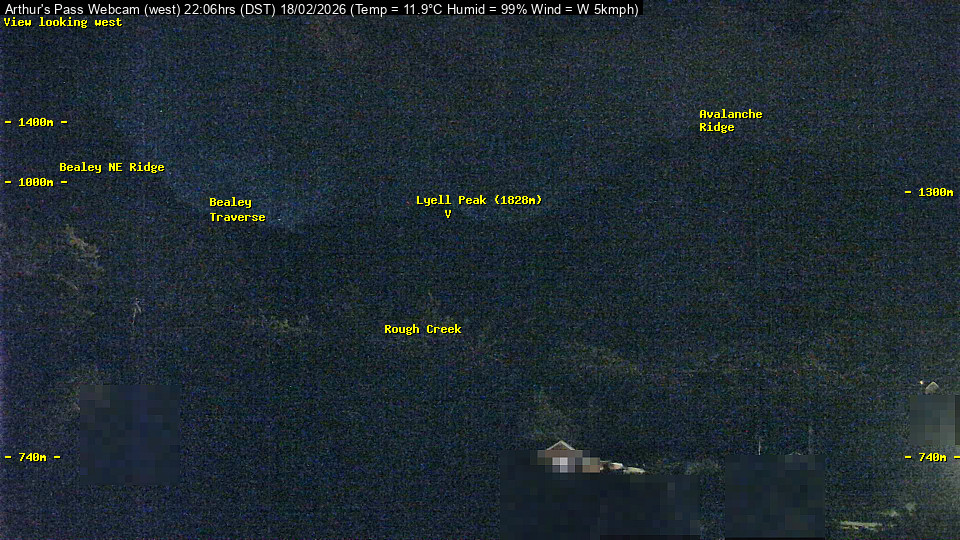 Webcam Temple Basin: Arthur Pass West