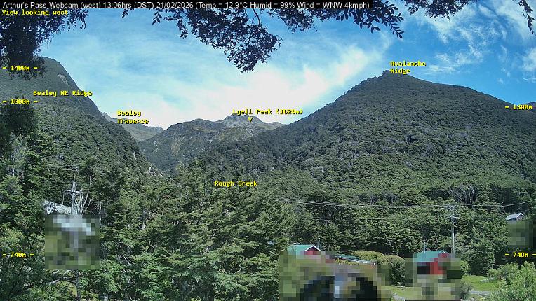 Webcam Temple Basin: Arthur Pass West