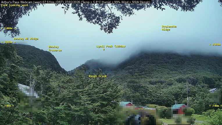 Webcam Temple Basin: Arthur Pass West