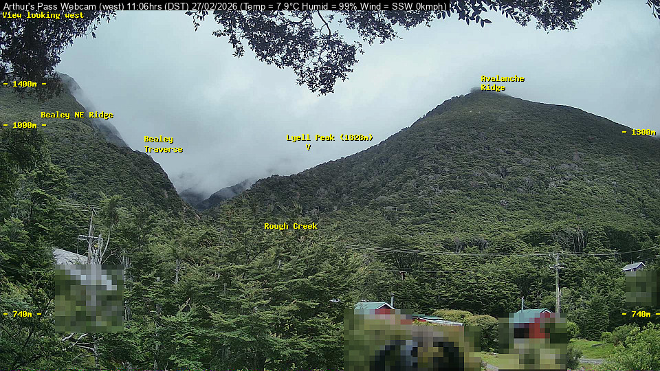 Webcam Temple Basin: Arthur Pass West