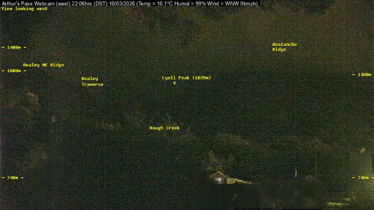 Webcam Temple Basin: Arthur Pass West