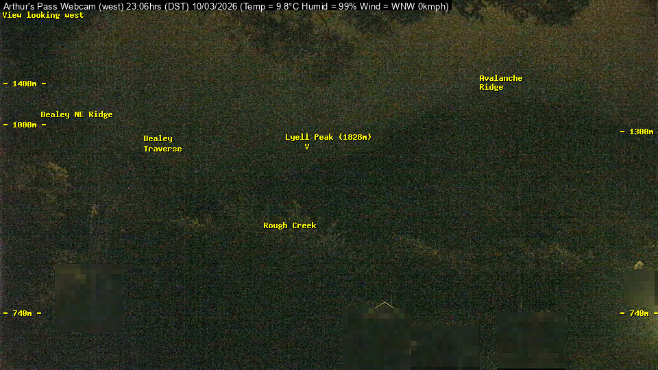 Webcam Temple Basin: Arthur Pass West