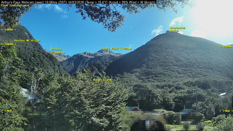 Webcam Temple Basin: Arthur Pass West