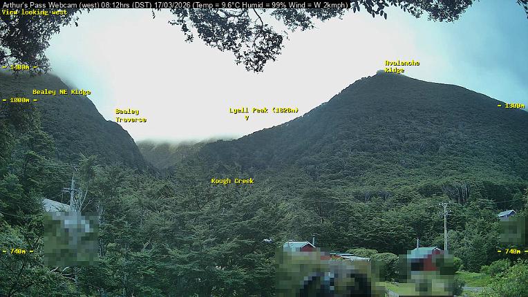 Webcam Temple Basin: Arthur Pass West
