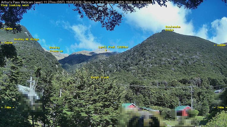 Webcam Temple Basin: Arthur Pass West