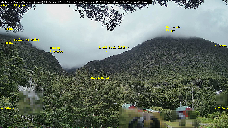 Webcam Temple Basin: Arthur Pass West