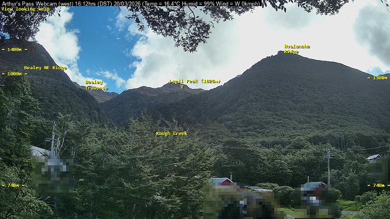 Webcam Temple Basin: Arthur Pass West