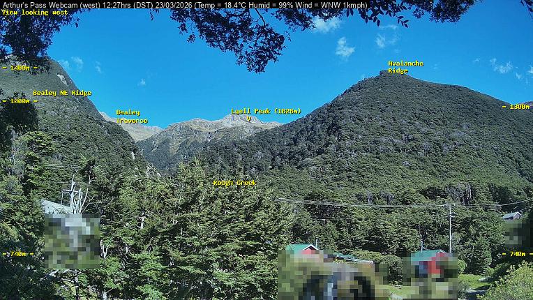 Webcam Temple Basin: Arthur Pass West