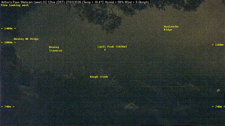 Webcam Temple Basin: Arthur Pass West